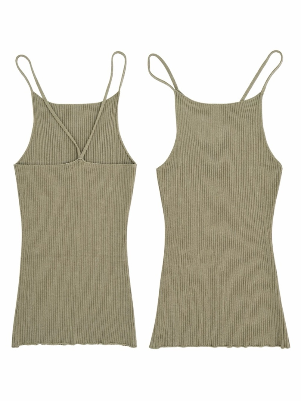 Zara Ribbed Mock Neck Sleeveless Knit Top Sage Green Size S